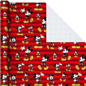 img 1 attached to 🎁 Hallmark Disney Mickey Mouse Wrapping Paper with Cut Lines - 3-Pack (60 sq. ft. ttl): Perfect for Birthdays, Christmas, Hanukkah, Baby Showers, and More!