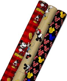 img 4 attached to 🎁 Hallmark Disney Mickey Mouse Wrapping Paper with Cut Lines - 3-Pack (60 sq. ft. ttl): Perfect for Birthdays, Christmas, Hanukkah, Baby Showers, and More!