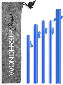 img 4 attached to WonderSip One Click Reusable Drinking Straw Household Supplies for Paper & Plastic