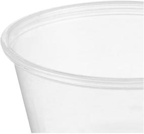 img 1 attached to 🥤 500-Pack of 2-Ounce Translucent Polar Ice Disposable Plastic Glasses with Lids