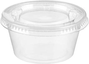 img 4 attached to 🥤 500-Pack of 2-Ounce Translucent Polar Ice Disposable Plastic Glasses with Lids
