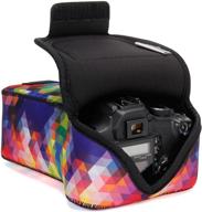 usa gear dslr camera case and zoom lens camera sleeve (geometric) with neoprene protection logo