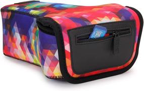 img 2 attached to USA GEAR DSLR Camera Case And Zoom Lens Camera Sleeve (Geometric) With Neoprene Protection