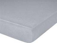 🛏️ soft and comfortable jersey knit fitted cot sheet - perfect for bunk beds, camping, rvs, folding beds - ideal for boys & girls - 75" x 33" with 8" pocket - grey, 1 pack logo