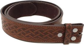 img 4 attached to Celtic Pattern Embossed Black Leather Men's Accessories for S-size