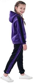 img 2 attached to Active Girls' Velour Tracksuit Jogging Sweatsuits - Clothing for Girls
