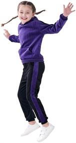 img 1 attached to Active Girls' Velour Tracksuit Jogging Sweatsuits - Clothing for Girls
