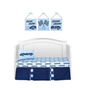 img 1 attached to 🚗 Pam Grace Creations 13-Piece Crib Bedding Set for Boys: Soft and High-Quality Material with Vibrant Colors, Ideal for Creating Your Dream Nursery Room - Cars Theme, Weighing 4 lb