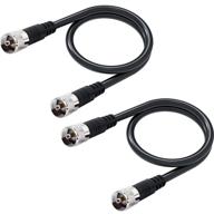 🔌 2 pack of 2ft rg8x jumper cables with pl259 uhf connector - low loss 50 ohm coaxial cable for ham radio, antenna analyzer, dummy load, and swr meter logo