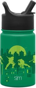 img 3 attached to 🐢 Simple Modern 10oz Summit Kids Water Bottle Thermos with Straw Lid - TMNT: Turtle Town - Premium Double-Walled Insulation, BPA-Free, & Dishwasher Safe