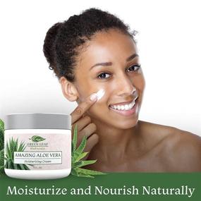 img 2 attached to 🌿 Green Leaf Naturals Amazing Aloe Vera Moisturizing Cream for Women - Multi-Purpose Facial Skincare for All Skin Types - Pure Natural Ingredients - Your Anti-Aging Face Moisturizer (4 oz)