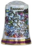 bahamas caribbean souvenir collectible thimble sewing logo