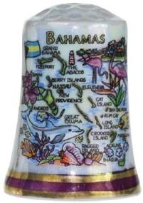 img 4 attached to Bahamas Caribbean Souvenir Collectible Thimble Sewing