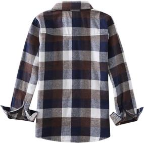 img 1 attached to Dress Your Boys in Style with Rainlover Little Sleeve Button Flannel Tops, Tees & Shirts