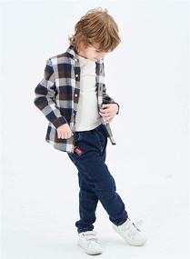 img 3 attached to Dress Your Boys in Style with Rainlover Little Sleeve Button Flannel Tops, Tees & Shirts