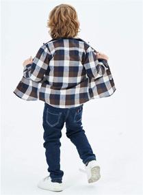 img 2 attached to Dress Your Boys in Style with Rainlover Little Sleeve Button Flannel Tops, Tees & Shirts