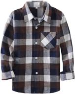 dress your boys in style with rainlover little sleeve button flannel tops, tees & shirts logo