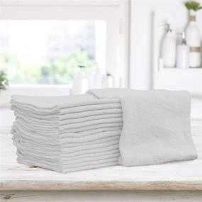 img 3 attached to 🧼 Talvania White Cotton Shop Towels – Pack of 50 Reusable Cleaning Rags – Durable Quality Towel – Soft & Smooth – Super Absorbent Shop Rags 13"x13" – Machine Washable – Suitable for All Purposes