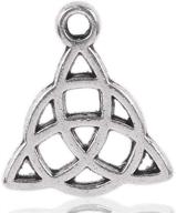 🔗 housweety celtic knot charm pendants - 50pcs, silver tone, 15x17mm logo