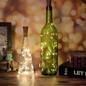 img 2 attached to 10 Pack Wine Bottles Cork String Lights LED Fairy Lights Battery Operated Decorations for Party Christmas Halloween Wedding Birthday Garden - Warm Light