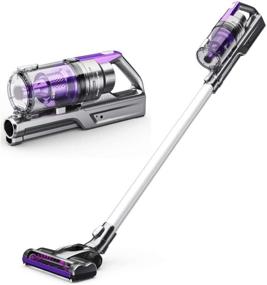 img 1 attached to 🔋 Powerful Cordless Stick Vacuum Cleaner: VViViD REV Bigfoot Turbo Purple with Lithium Ion Battery