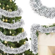 🎄 turnmeon 4 string total 28 ft tinsel garlands for spectacular christmas tree decorations and festive home/party ambiance logo