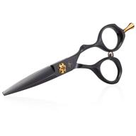 purplebird 5 inch hair cutting scissors for professional haircuts – salon hair shears hairdressing 💇 tool kit for barber, men, women, & kids – japanese stainless steel blades in sleek black logo