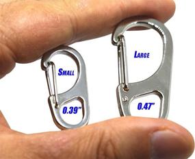 img 1 attached to 🔗 1.25in/32mm Small Carabiner Clips with Fixed Eyehole, Snap Hooks, Spring Clasps, and Keychain Buckles - Bytiyar