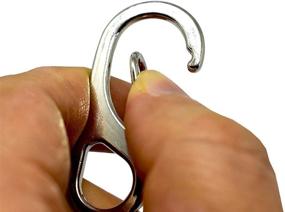 img 3 attached to 🔗 1.25in/32mm Small Carabiner Clips with Fixed Eyehole, Snap Hooks, Spring Clasps, and Keychain Buckles - Bytiyar