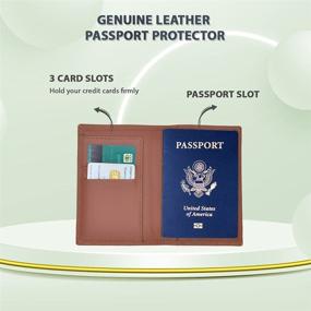 img 3 attached to Passport Protector - Genuine Leather SR