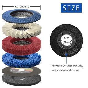 img 3 attached to ✂️ Versatile 14PCS 4.5 Inch Angle Grinder Polishing Wheels Kit: Metal Cutting, Grinding & More!