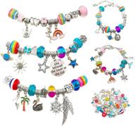 🎁 girls bracelet making kit with 85pcs, charm diy bracelets set in gift box for adults and kids, colorful beads and jewelry charms for birthday/christmas gift logo