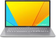 💻 asus vivobook 17 f712da 17.3” hd+ laptop, intel core i5-8265u, 8gb ddr4 ram, 128gb ssd + 1tb hdd, windows 10 home, thin and light, transparent silver logo