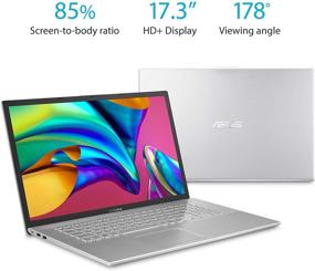 img 3 attached to 💻 ASUS VivoBook 17 F712DA 17.3” HD+ Laptop, Intel Core i5-8265U, 8GB DDR4 RAM, 128GB SSD + 1TB HDD, Windows 10 Home, Thin and Light, Transparent Silver