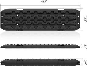 img 3 attached to 🚜 ПЛИОЗАВР Офф-роуд восстановление буксирные доски для грузовиков, автомобилей - песок, снег, грязь, 4X4 буксирные коврики Инструмент & Трасса для транспортных средств