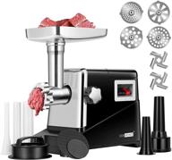 🍔 efficiently grind meat with vivohome 1500w electric meat grinder & 3-in-1 burger maker sausage stuffer: versatile 4 grinding plates included logo