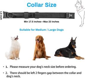 img 1 attached to 🐾 Tactical Dog Collar – Adjustable Military Training Nylon Dog Collar for Medium to Large Dogs | Control Handle, Heavy Duty Metal Buckle and Patch Panel Included