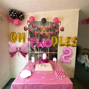 img 1 attached to 🎈 Oh Twodles Balloons Minnie 2nd Birthday Cake Topper, 2nd Mouse Banner, Party Supplies Decorations, Photo Prop for Girl Baby Birthday