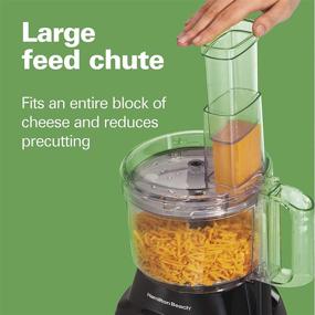 img 2 attached to 🍲 Hamilton Beach Food Processor & Vegetable Chopper: 8 Cup, Black - Slice, Shred, Mince, and Puree with Ease!