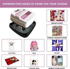 img 1 attached to 🎀 Portable Heat Press Machine 9 X 9 inches - Household Iron Press Printing Machine for T Shirts and HTV Vinyl Projects - 110V - Light Pink