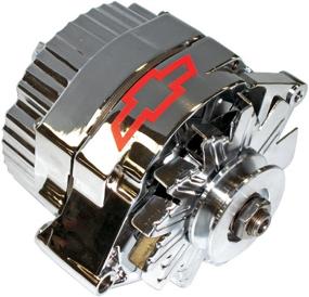 img 1 attached to 🔋 Proform 141-657 100 Amp 10si Chrome Finish 1-Wire Alternator for GM - High Performance with Internal Regulator and Red Bowtie Logo