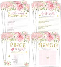 img 2 attached to 🌸 Pink and Gold Floral Baby Shower Games Bundle: Bingo, Find The Guest, The Price Is Right, + More! (25 Games Included)