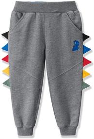 img 4 attached to 👦 Boys' Clothing: Drawstring Toddler Sweatpants from Elevens Kingdom