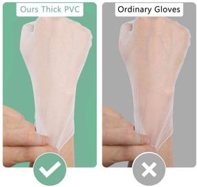 img 1 attached to 🧤 squish Disposable Gloves: Latex-Free, Powder-Free Health Gloves for Kitchen Cleaning - 100PCS/Box, Large