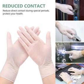 img 2 attached to 🧤 squish Disposable Gloves: Latex-Free, Powder-Free Health Gloves for Kitchen Cleaning - 100PCS/Box, Large