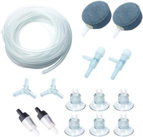 img 4 attached to 🐠 J-Star Aquarium Air Pump Accessories Kit with Airline Tubing, Check Valve, Air Stone, Suction Cups, Adjusting Valve, and T Connector for Fish Tank