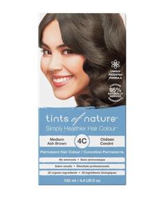 img 4 attached to 🔵 Tints of Nature Medium Ash Brown Permanent Hair Dye 4C - Nourishing Coverage for Grey Hair, Single Pack