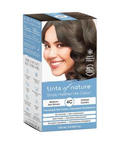 img 3 attached to 🔵 Tints of Nature Medium Ash Brown Permanent Hair Dye 4C - Nourishing Coverage for Grey Hair, Single Pack