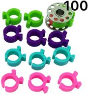 peavytailor bobbin holder: 100pcs bobbin clips for sewing machines - ultimate thread organizing companion with bobbin clamps, thread huggers, and sewing kit organizer logo