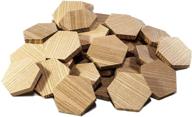 🔲 pack of 30 unfinished wood mosaic tiles - 1.54" hexagon cutout shapes logo